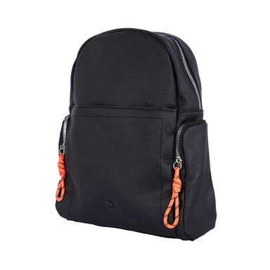Mochila de moda miniso negro bolsillos a los lados correa naranja -  Miniso