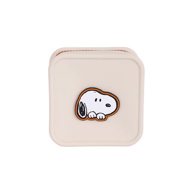 Monedero cuadrado silicon snoopy beige -  Snoopy