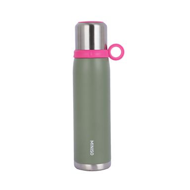 Tomatodo de doble pared de color sólido 3.0 de 600 ml verde oliva -  Miniso