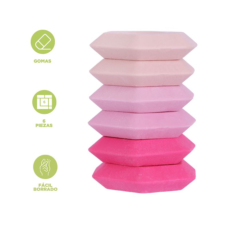 Borrador-hexagonal-rose-pink-pack-de-6-serie-rose-pink-Miniso-3-27039
