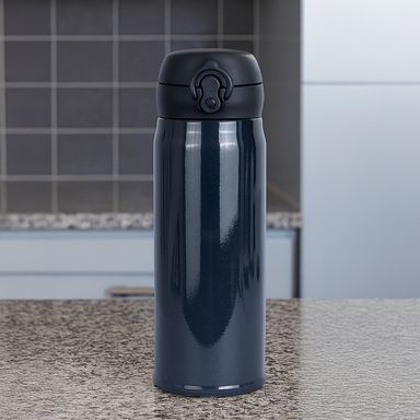 Termo botella aislante con tapa abatible classic series de 450 ml negro -  Miniso
