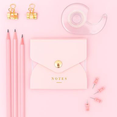 Post it con botón metálico serie extraordinary pink -  Miniso