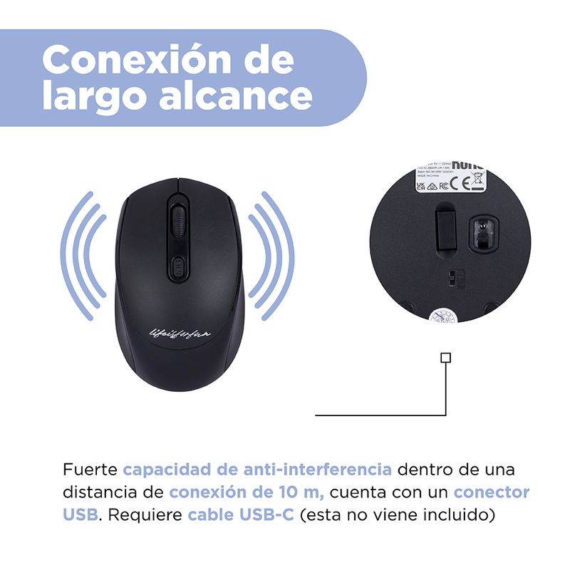Mouse-inal-mbrico-silencioso-recargable-life-is-for-fun-mod-lw13mc-negro-Miniso-5-29487