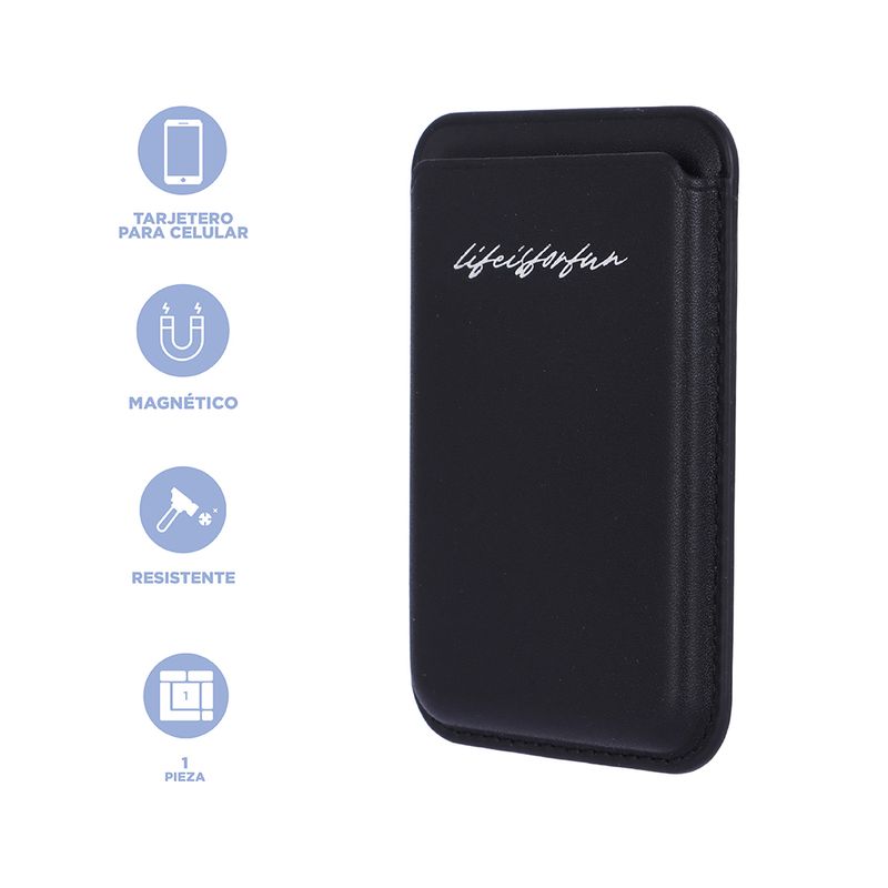 Portatarjetas-magn-tico-para-tel-fono-de-la-serie-life-is-for-fun-negro-Miniso-3-29492