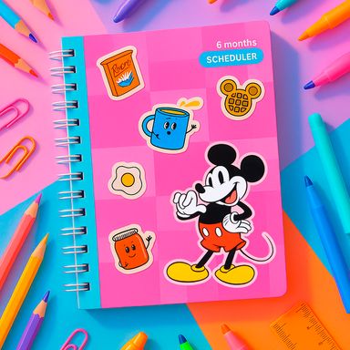 Cuaderno a5 de 72 hojas 6 meses serie mickey mouse disney -  Disney