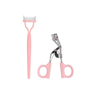Rizador de pestañas y peine para pestañas peach pink series -  Miniso