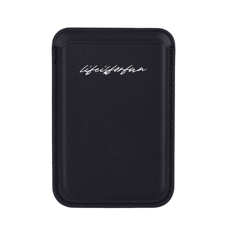 Portatarjetas-magn-tico-para-tel-fono-de-la-serie-life-is-for-fun-negro-Miniso-1-29492