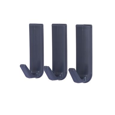 Ganchos adhesivos serie black pink 3 piezas gris -  Miniso