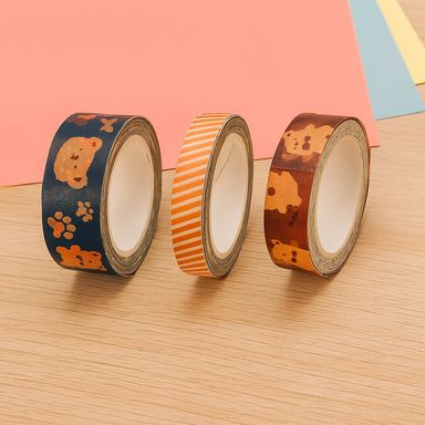 Set de adhesivo de little bear little bear series 10mm/15mm/20mm 3 pzas -  Miniso