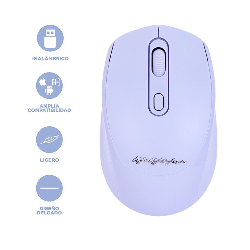 Mouse-inal-mbrico-silencioso-recargable-life-is-for-fun-mod-lw13mc-morado-Miniso-4-29485