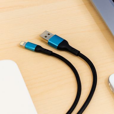 Cable de carga trenzado lightning aluminio 2m modelo li190 -  Miniso