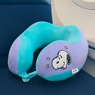 Almohada de viaje de espuma viscoelástica para el cuello -  Snoopy Colorful Vintage