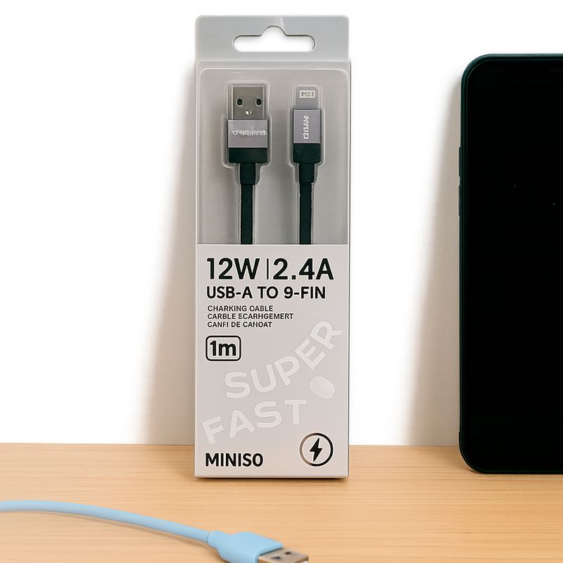 Cable-de-carga-r-pida-8-pin-life-is-for-fun-negro-Miniso-2-29514