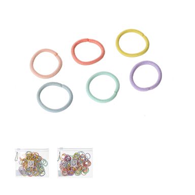 Paquete de ligas para el cabello de color mini anillo 100 pzas mixto - Miniso