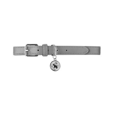Collar reflectante gris grande como colgante redondo -  Silver Gray