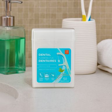 Hilo dental con sabor a menta envueltos individualmente 50 unidades serie miniso -  Miniso
