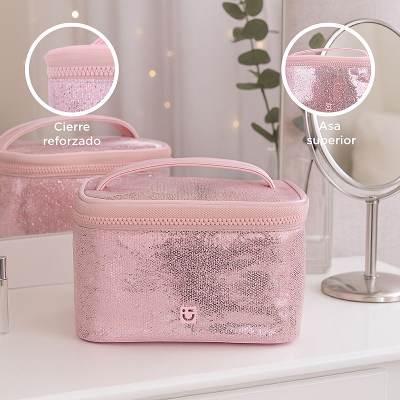 Cosmetiquera-tipo-neceser-miniso-glitter-rosa-Miniso-5-28367