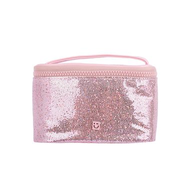 Cosmetiquera tipo neceser miniso glitter rosa -  Miniso