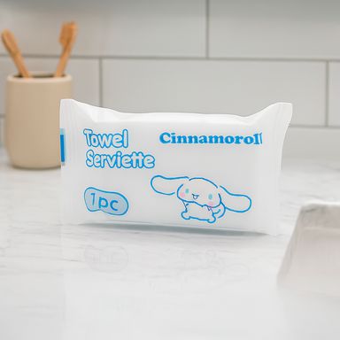 Juego de toallas comprimidas cinnamoroll (toallas de 4 piezas y toallas de baño de 2 piezas) -  Sanrio