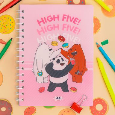 Libro a5 pp encuadernado con alambre 80 hojas -  We Bare Bears