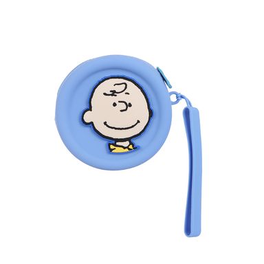 Monedero redondo snoopy silicon azul charlie brown -  Snoopy