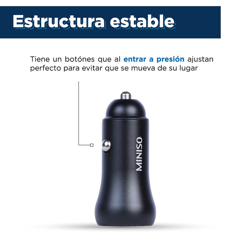 Cargador-de-dos-salidas-para-coche-usb-y-tipo-c-modelo-u18-negro-Miniso-3-8984