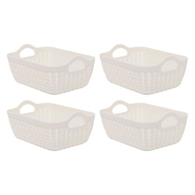 Organizador de plastico blanco S 4 pzas - Miniso