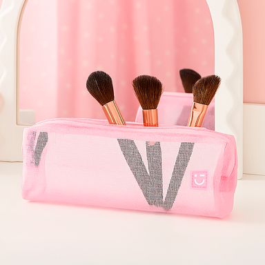 Cosmetiquera pequeña rectangular miniso red rosa -  Miniso