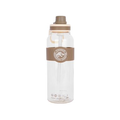 Tomatodo de plástico jurassic world con asa y sorbete, 1000 ml café -  Jurassic World