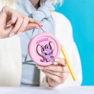 Monedero redondo disney lilo & stitch silicon angel rosa -  Lilo & Stitch