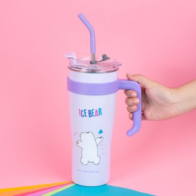Tomatodo de acero de pared simple con asa 1.6 polar color morado -  We Bare Bears