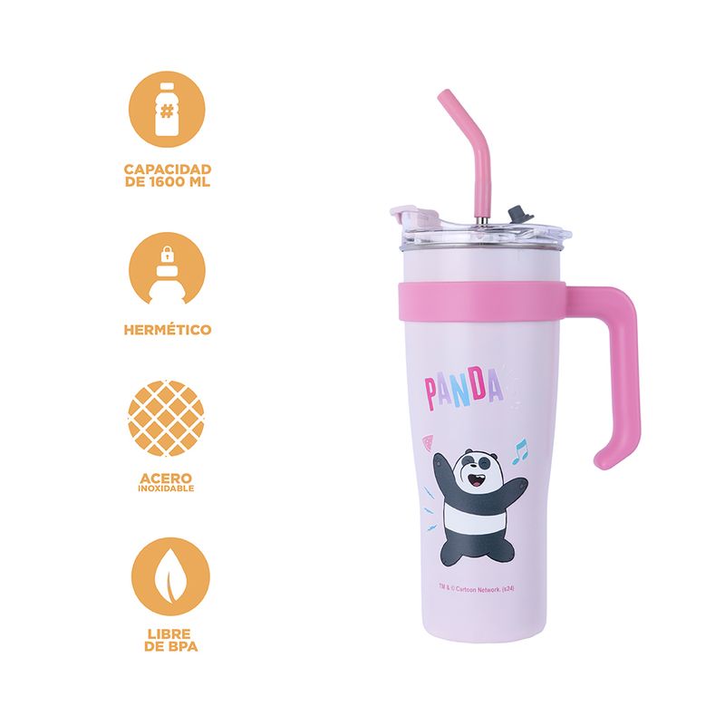 Tomatodo-de-acero-de-pared-simple-con-asa-1-6-panda-color-rosa-We-Bare-Bears-4-30305