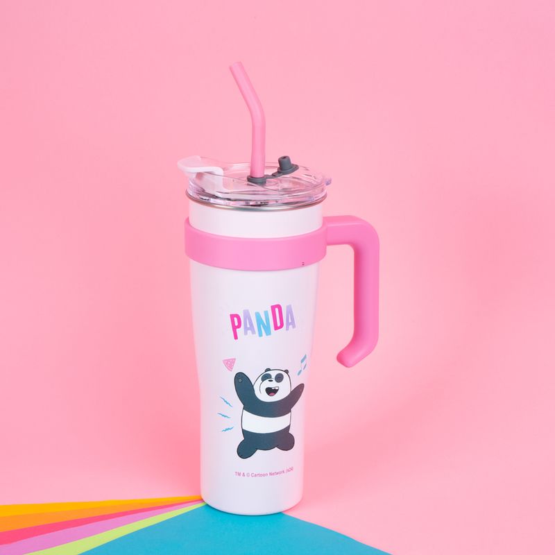 Tomatodo-de-acero-de-pared-simple-con-asa-1-6-panda-color-rosa-We-Bare-Bears-8-30305