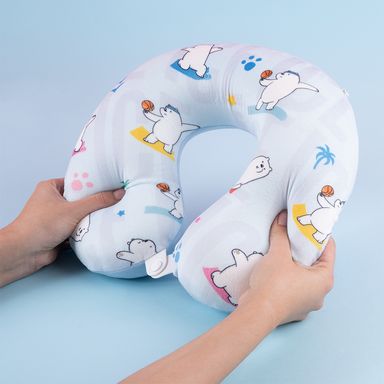 Almohada de viaje polar serie wbb color azul -  We Bare Bears