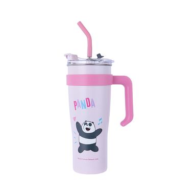 Tomatodo de acero de pared simple con asa 1.6 panda color rosa -  We Bare Bears