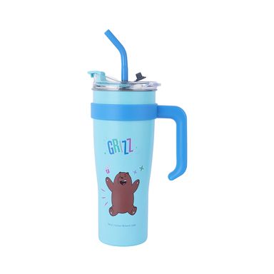 Tomatodo de acero de pared simple con asa 1.6 pardo color azul -  We Bare Bears
