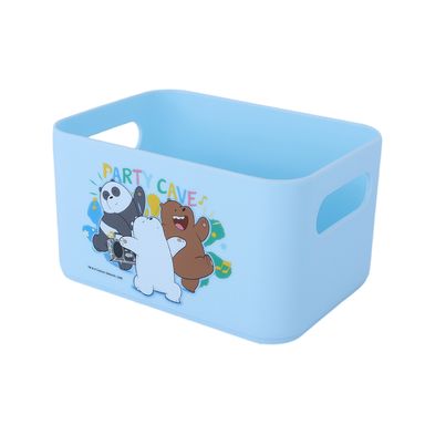 Organizador de plástico cesta de almacenamiento s serie wbb color azul -  We Bare Bears