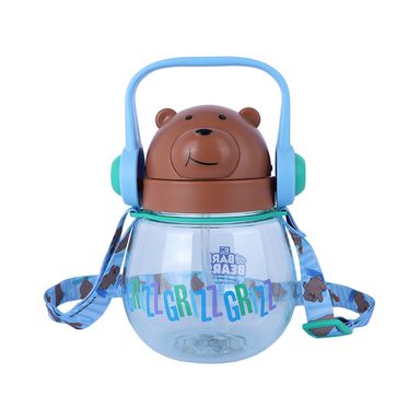 Tomatodo de agua con correa para el hombro 800 ml pardo color azul -  We Bare Bears