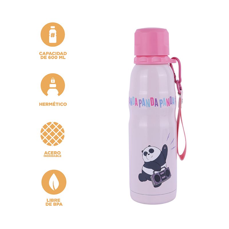Termo-aislante-con-correa-500ml-panda-color-rosa-We-Bare-Bears-4-30316