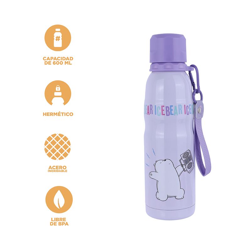 Termo-aislante-con-correa-500ml-polar-color-morado-We-Bare-Bears-4-30317