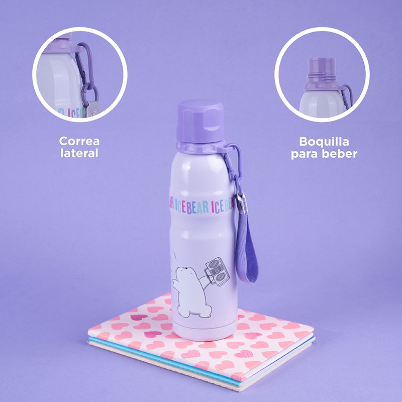 Termo-aislante-con-correa-500ml-polar-color-morado-We-Bare-Bears-6-30317