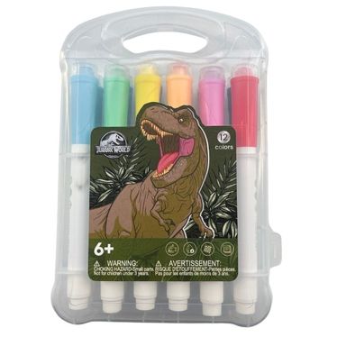 Plumón set de 12 sellos y rotuladores serie jurassic world -  Jurassic World