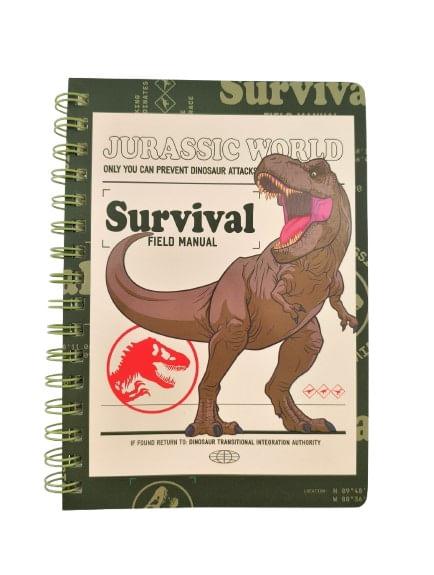 Libro-blando-encuadernado-con-alambre-100-hojas-con-adhesivo-serie-jurassic-world-Jurassic-World-1-30372