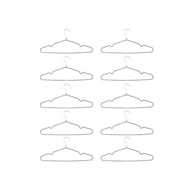 Gancho para ropa perchas de metal antideslizantes 10 uds -  Miniso