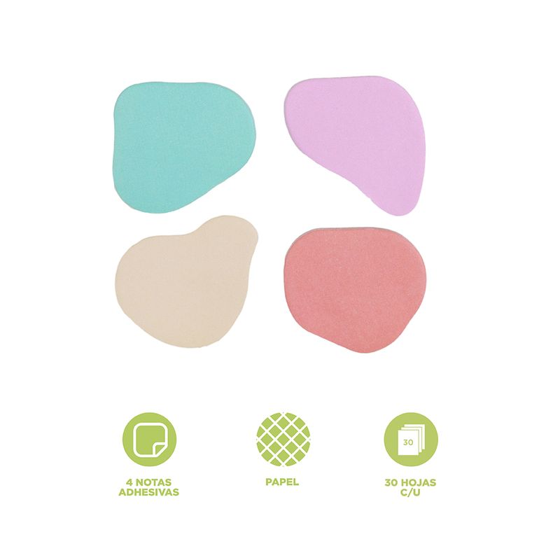 Post-it-de-cuatro-colores-con-formas-irregulares-4x30-hojas-serie-miniso-Miniso-3-28966