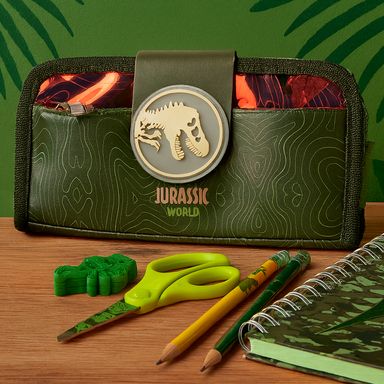 Cartuchera holográfica con brillo nocturno serie jurassic world -  Jurassic World