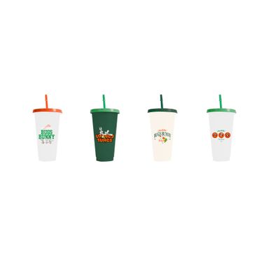 Juego de botellas de plástico con sorbete de la serie bugs bunny retro style de 710 ml 4 piezas -  Looney Tunes