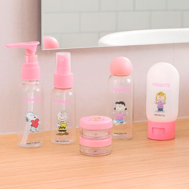 Set de viaje snoopy colorful life collection rosa -  Snoopy