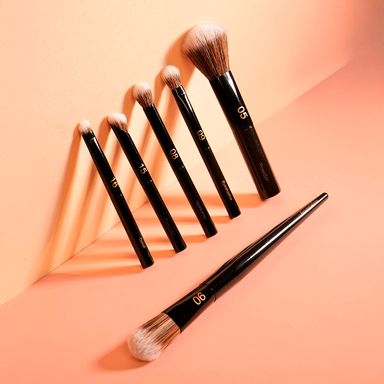 Kit de herramientas de maquillaje para base 3 piezas serie black gold -  Miniso
