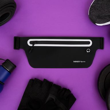 Cangurera miniso sports riñonera deportiva spectrum de la nueva serie de colores negro -  Miniso